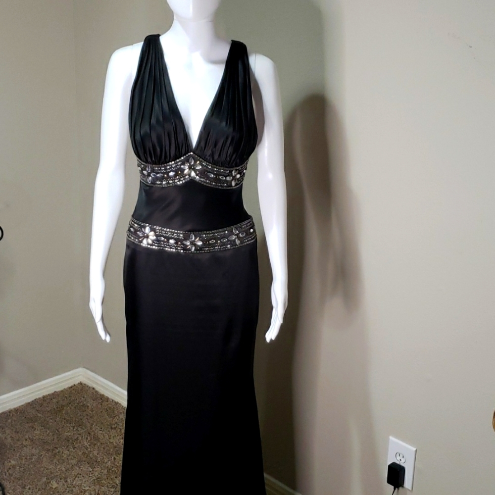 Lenovia  black hand beaded formal